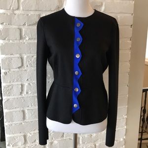 Emporio Armani Black and Royal Blue Blazer NWT